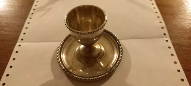 Portauovo con piattino, argento 800