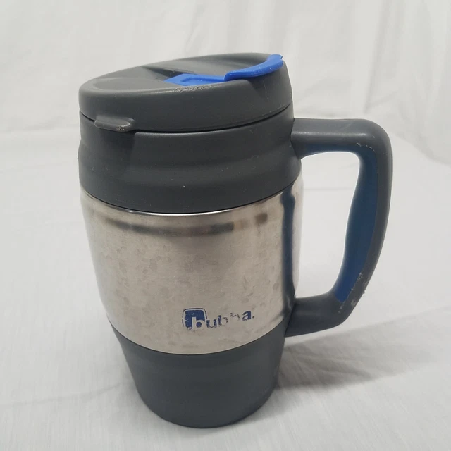 Bubba Keg  Insulated Travel Mug 34 oz.  Gray And Blue...Preowned Chipped Flipper