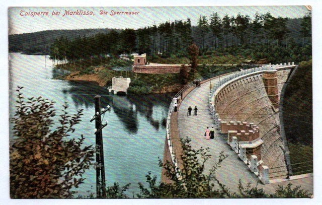 AK TALSPERRE BEI Marklissa Queistal Die Sperrmauer Schlesien Leśna EUR