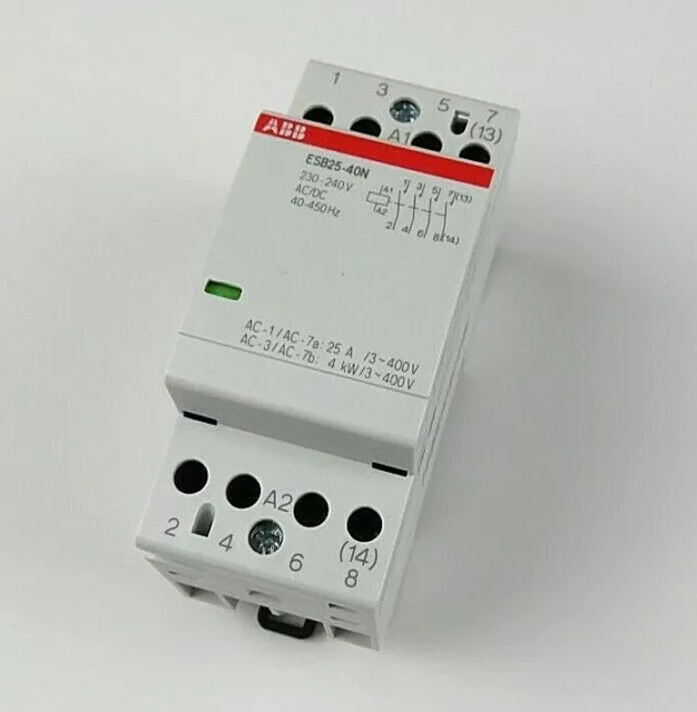 ABB | INSTALLATION contactor | ESB25-40N | 230V | 24VAC/DC | 12VAC/DC .