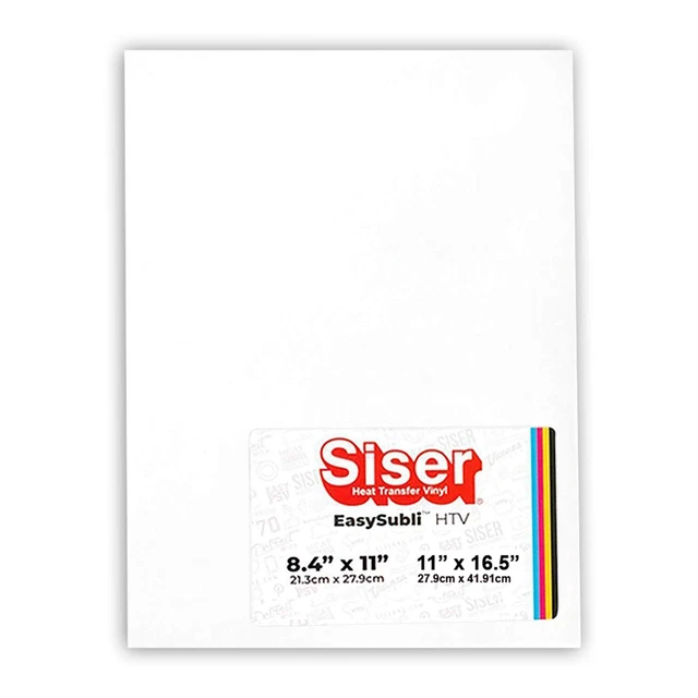 Siser EasySubli Sublimation HTV 8.4 x 11 - 15 Sheets (More Options Available)
