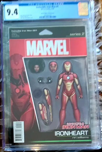 Invincible Iron Man #1 Action Figure Variant Ironheart Riri Williams 9.4 CGC
