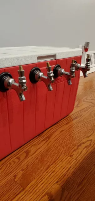 Jockey Box Cooler for Beer - 4 Faucet
