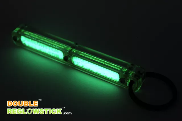 Reglowstick ™ Fluorescence Keychain -Double - Green Light Marker Glow Stick