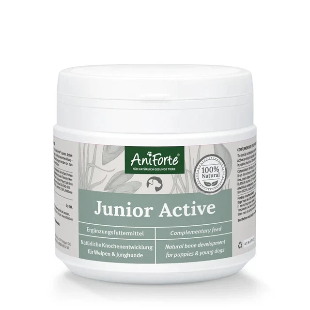Junior Active Supplement 250g - Supports Healthy Development for Growing Pups
