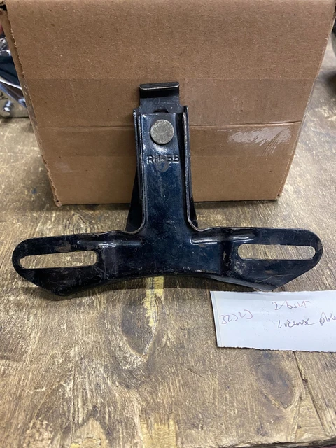 Vtg 2 Bolt Licence Plate Bracket Mount Harley Panhead Ironhead FX -55 OEM Factor
