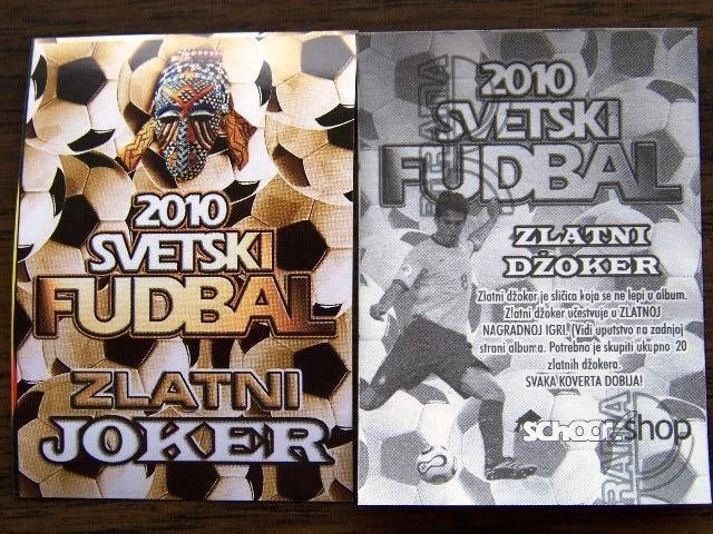 2010 Svetski Fudbal Africa SCHOOL SHOP SERBIA Soccer Football PICK STICKER 1