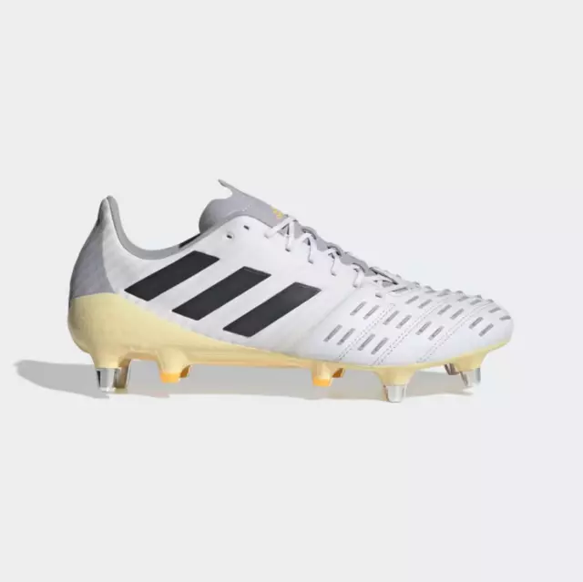 Adidas Men’s Predator Malice Control SG Rugby Boots / White Grey / RRP £180