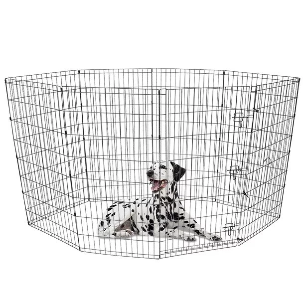 48 INCH 8 Panel Tall Dog Playpen Large Crate Fence Pet Play Pen