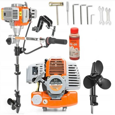 PM 5.8 CV Moteur Hors-bord 2 Temps Arbre Court Refroidisse Par Air Hélice En Acier 