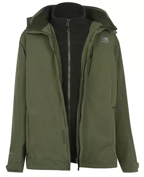KARRIMOR 3 IN 1 Weathertite Jacket Mens Khaki Size 2XL XXL REF107 28.99 PicClick UK