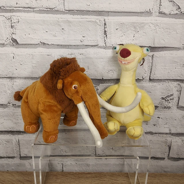 TY ICE AGE Sid The Sloth And Manny The Mammoth Beanie Soft Toy Plush