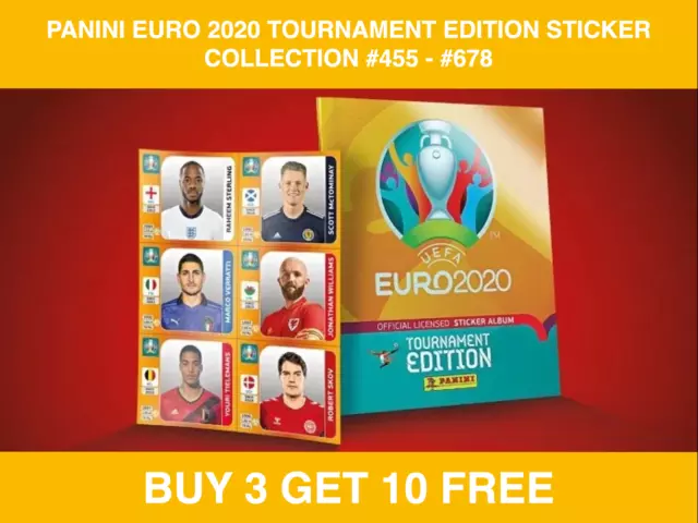 Panini Euro 2020 Tournament Edition Sticker Collection - #455 - #678