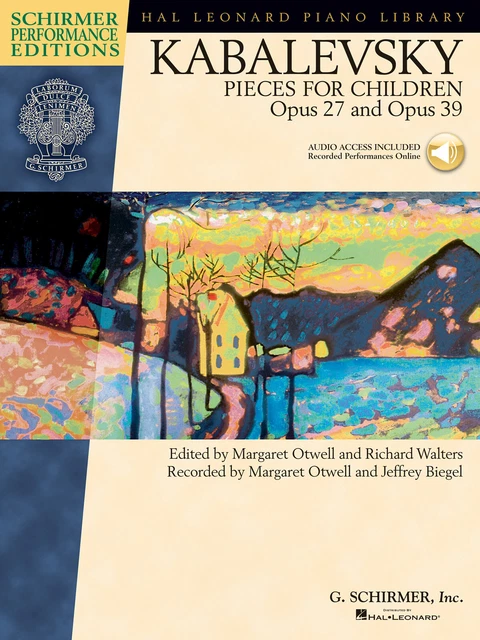 Kabalevsky Pieces for Children Op 27 & 39 Piano Schirmer Performance Book Audio