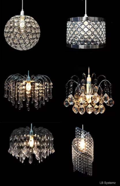 Modern Ceiling Pendant Light Lamp Shade Chandelier Shades Acrylic Crystal Drop