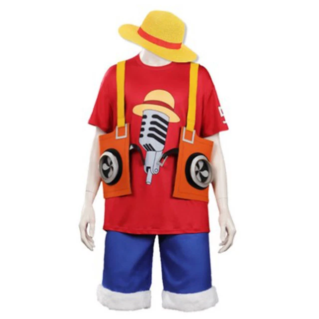 ONE PIECE FILM Red Monkey D. Luffy Cosplay Costume Outfits Halloween