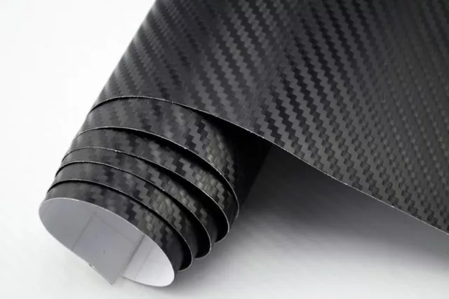 5,90€/m² 3D Carbon Folie schwarz - blasenfrei 400 x 152cm Klebefolie Carbon Opti