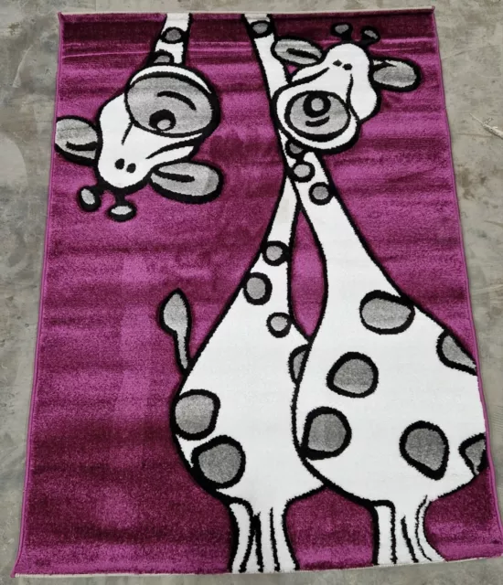 Childrens Large Girls Boys Bedroom Playroom Nursery Carpet Kids Giraffe Rug Play