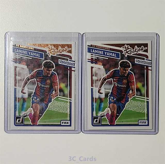 Lot De 2 Cartes Rookie Lamine Yamal - Donruss Espagne + Barça, Classées NXG 9 - Cartes à Collectionner