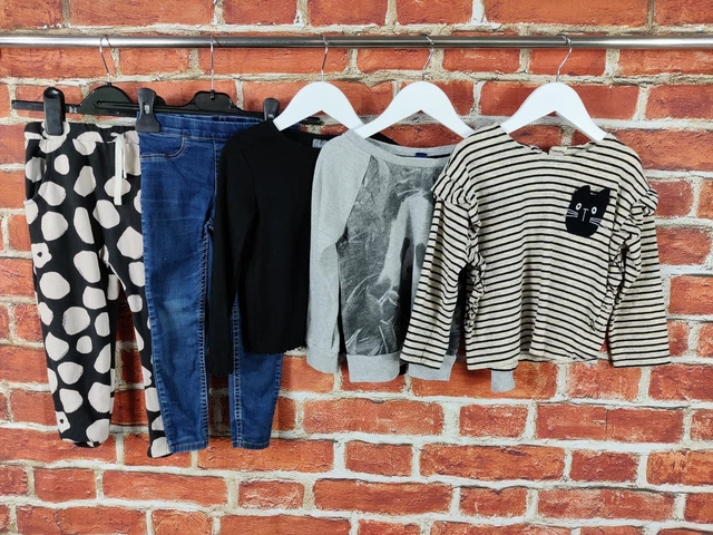 Girls Bundle Age 3-4 Years H&M Next Gap Long Sleeve Tees Sweatpants Jeans 104Cm
