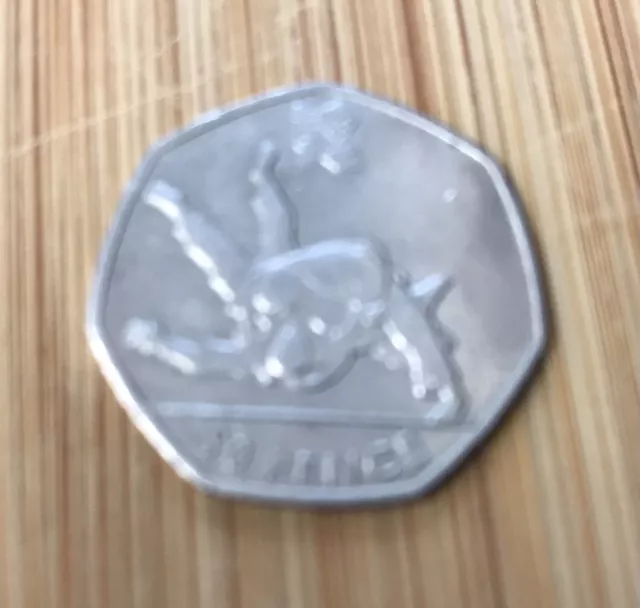 Judo London Olympic 50p Coin 2011