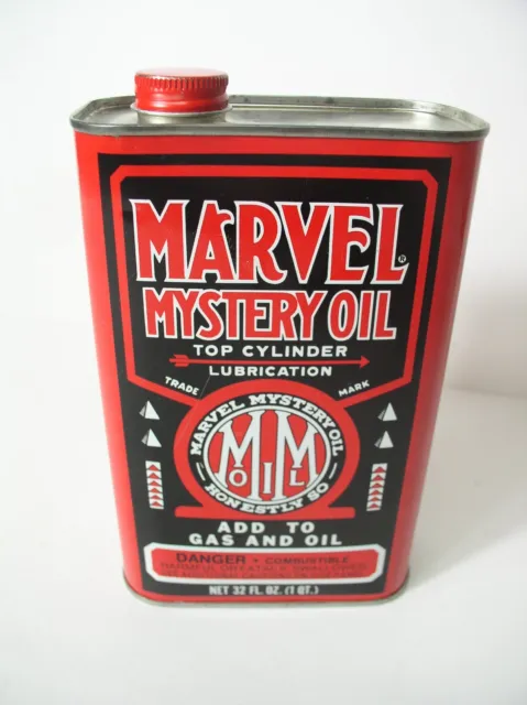 Marvel Mystery Oil 1 gallon can - Early Spout Metal Can before danger  labeling