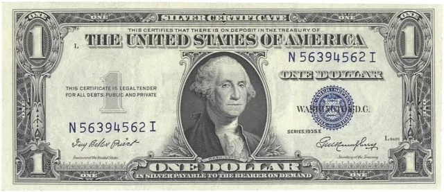 1935 E ~ $1.00~ One Dollar Silver Certificate~ BEAUTIFUL CONDITION~w/ Errors!!!!