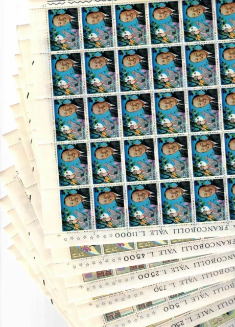 s41906 SAN MARINO  MNH** 1970 Walt Disney 10v FOGLI INTERI PIEGATI - FULL SHEETS