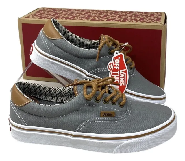 VANS Era 59 Low Top Shoes Women Canvas Gray Chevron Casual Sneakers VN0A34589MC