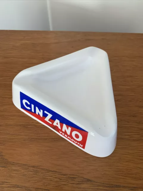 Vintage Mid Century CINZANO Vermouth Ceramic French Italian Ashtray