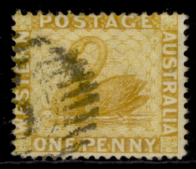 AUSTRALIA - Western Australia QV SG76, 1d yellow-ochre, FINE USED.