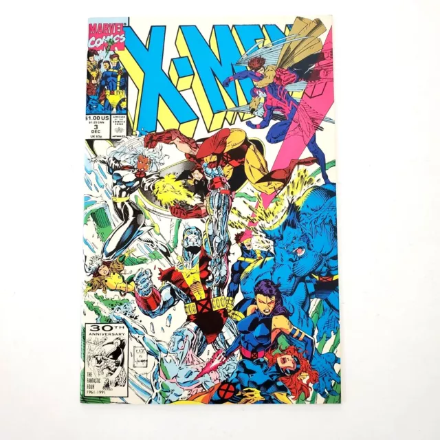 X-men #3 (1991 Series) Vol.1 Jim Lee Marvel Comic Book December 1991
