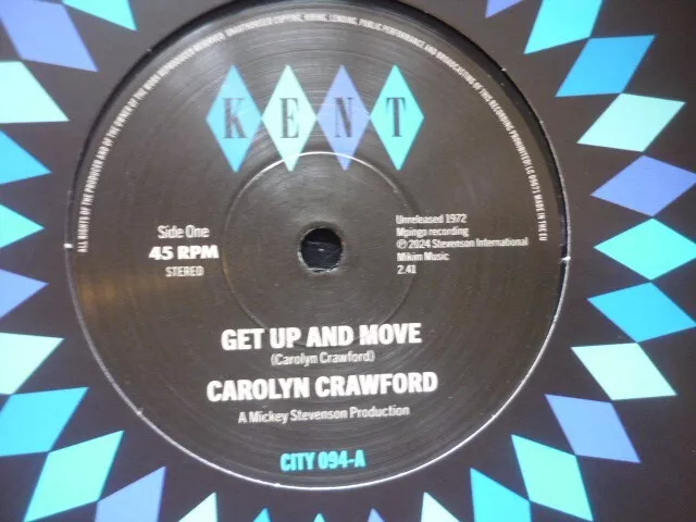 carolyn crawford get up and move .sugar boy   kent select 94 uk  soul 45