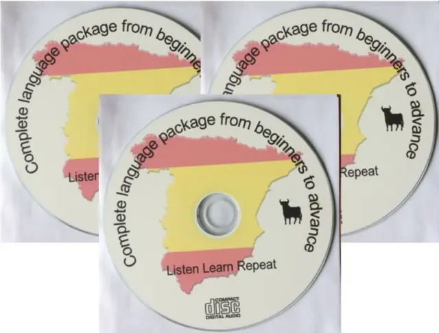 Learn to speak Spanish Audio 3 CD set Complete Spanish Language Course FREE P&P