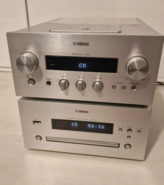 YAMAHA Receiver R-840, iPOD-Dock, CD-Player CD-640