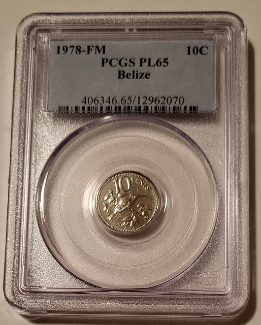 Belize 1978 FM 10 Cents Hummingbird PL65 PCGS Low Mintage