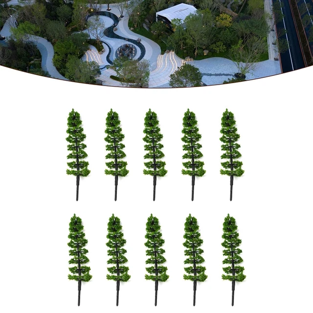 30 Arbres Miniatures 3-7 Cm – Lot Mixte 10 Modèles – Pour Dioramas, Trains, Architecture, Sable