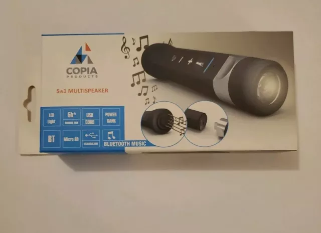 5 In 1 Multi Function Music flash light Bluetooth Speaker MP3 by copia brand new