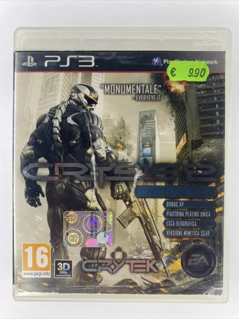 Crysis 2 Limited Edition PS3 PLAYSTATION 3 Jeu Vidéo Avec Manuel Utilisée