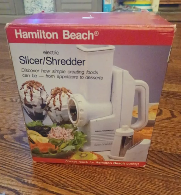 hamilton beach electric slicer/shredder White Vintage Model Tested Preowned