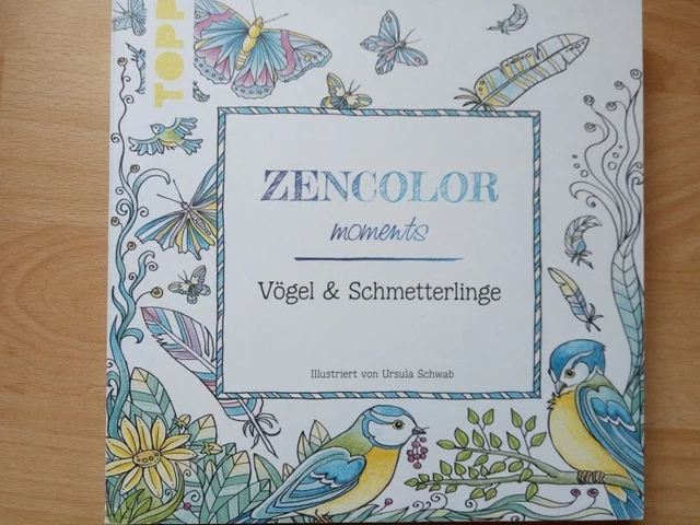 Malbuch Erwachsene Zencolor Moments Vögel und Schmetterlinge Malen Ausmalen DIY