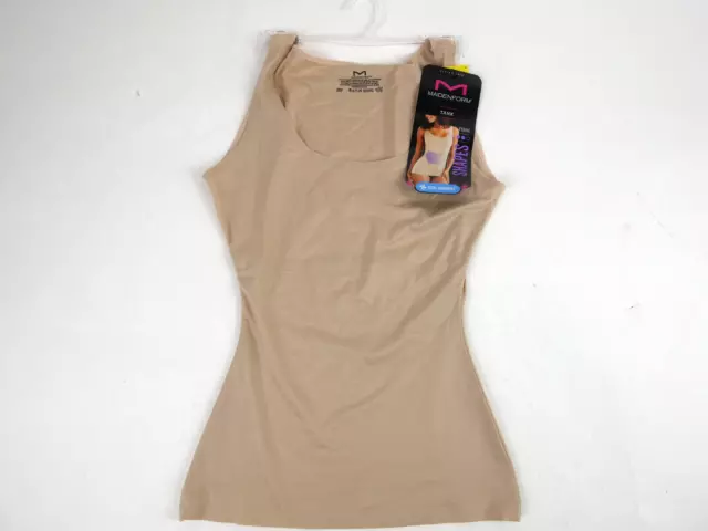 Maidenform Women's Cool Comfort Devotion Shapewear Tank XL NEW Latte Lift