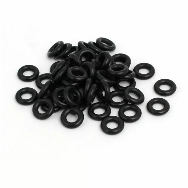 50Pcs Black Round Nitrile Butadiene Rubber NBR O-Ring 9mm OD 2.4mm Width ✦KD