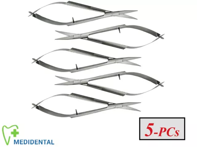 Dental Micro-Surgery Noyes Spring Action Scissor 12cm Curved Surgical Tool