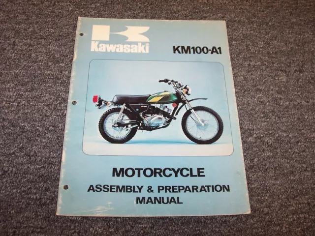 1976 Kawasaki KM100-A1 KM100 Motorcycle Assembly & Preparation Service Manual