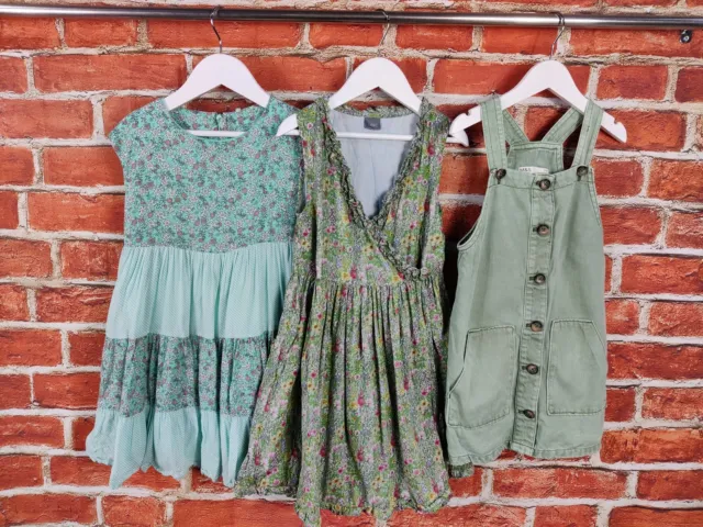 Girls Bundle Age 5-6 Years Next M&S Summer Dress Denim Pinafore Floral Set 116Cm