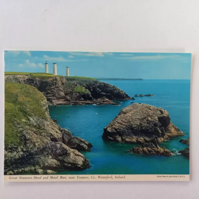 Postcard Great Newtown Head and Metal Man near Tramore Co. Waterford Ireland