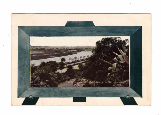 Vintage Postcard The Yarra from Botanic Gardens, Melbourne 1912