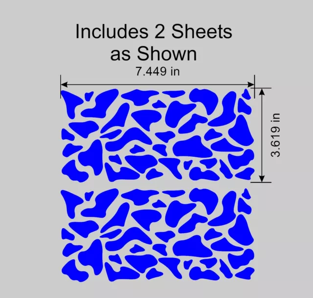 2 sheets of Camouflage Camo Decal SM Set. Mountain CX BMX Road Bikes. 30 colors