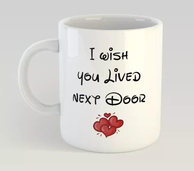 Friendship Mug Set 'I Wish You Lived Next Door' - Long Distance Relationship Mug